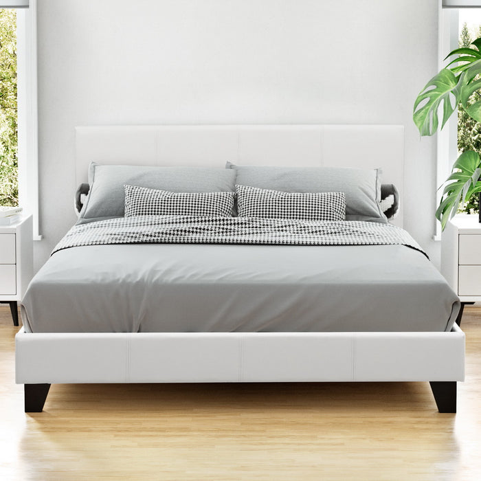 Artiss Bed Frame Queen Size White NEO