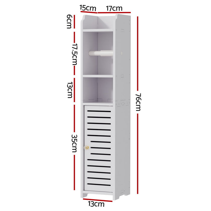 Artiss Bathroom Cabinet Toilet Roll Holder Tissue Organizer 3 Tier Floor Cabinet