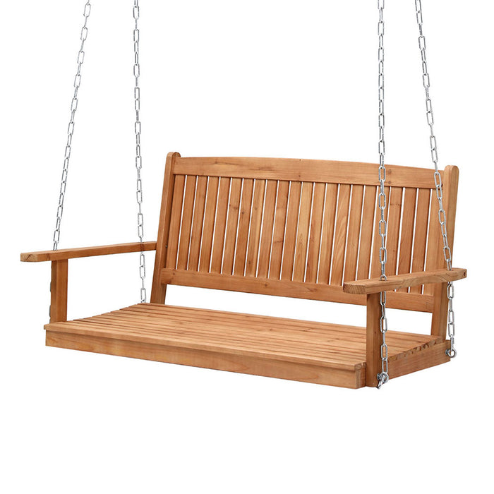 Gardeon Porch Swing Chair With Chain Outdoor Furniture Wooden Bench 2 Seater