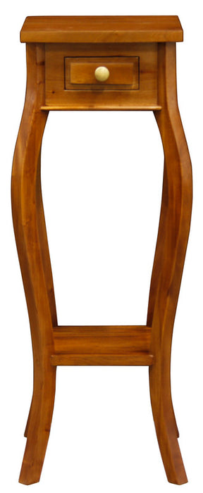 Cabriole Leg Plant Stand (Light Pecan)