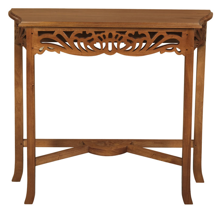 Sierra Carved Sofa Table (Light Pecan)