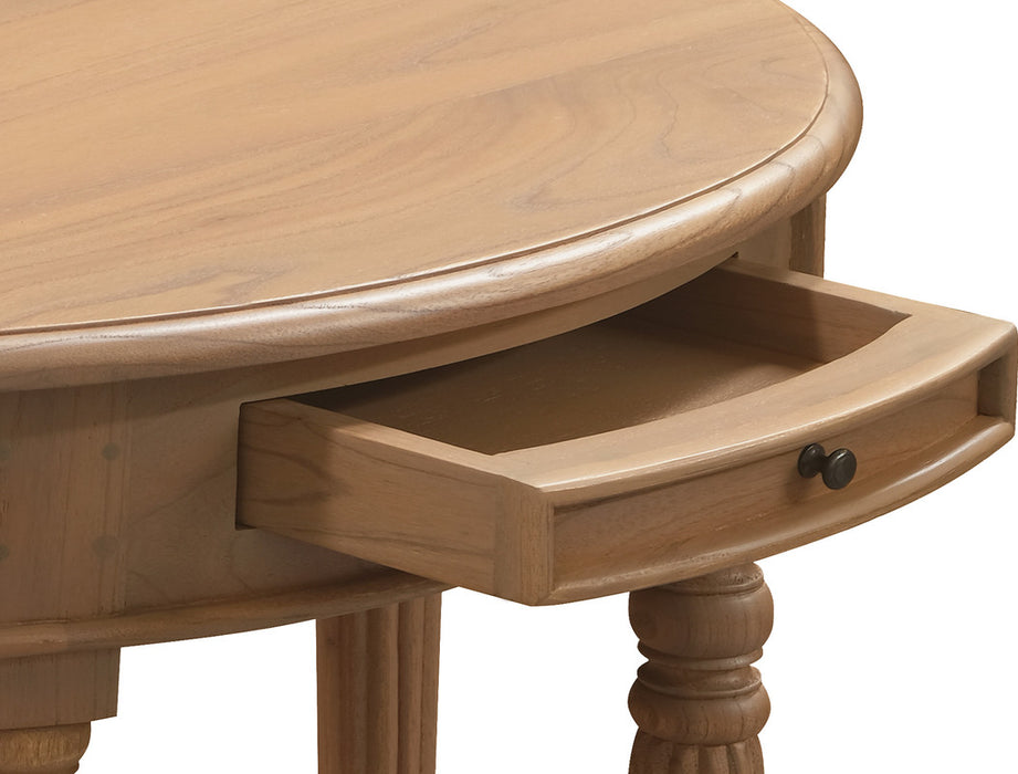 Huntley Turn Leg Half Round Sofa Table (Natural)