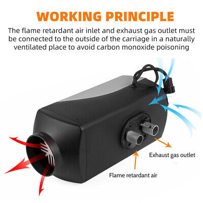 12V Diesel Heater 5KW Air Tank Remote Control LCD Thermostat Caravan Motorhome