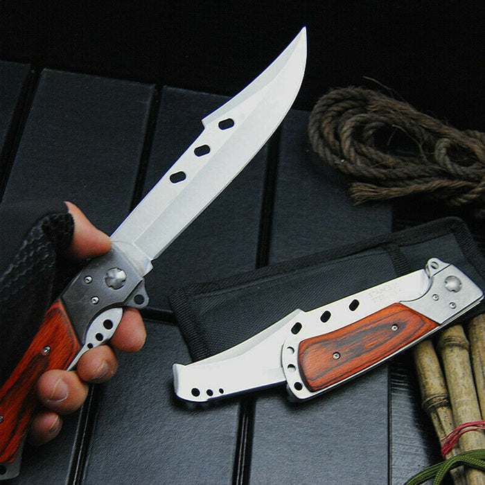 Outdoor Large Folding Knife Camping Fishing Pocket Hunting Knife Survival Tool