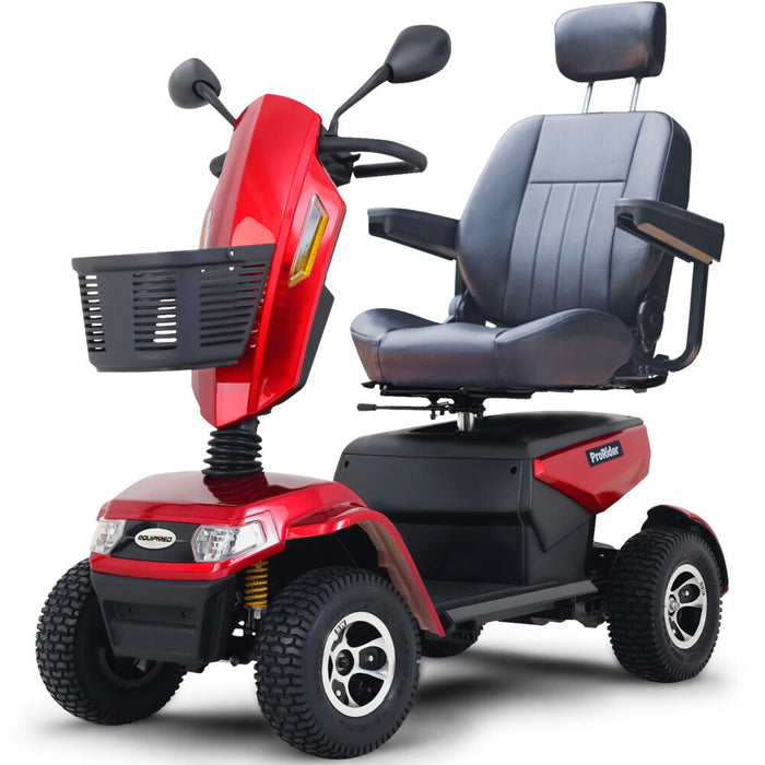 Equipmed ProRider Ultra Large-sized, High Power, Strong Climber, Varied Terrain, 200kg Capacity Mobility Scooter - Red