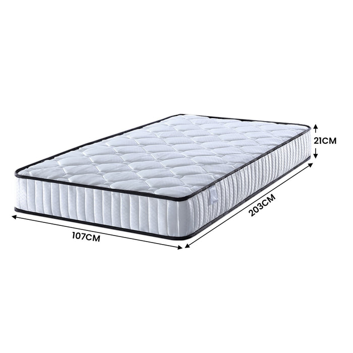 Laura Hill King Single Size Mattress Pocket Spring High Density Foam For Bed