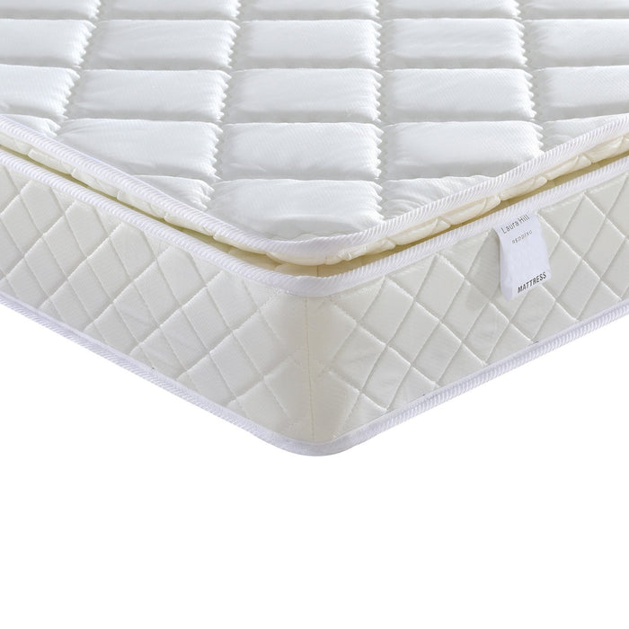 Laura Hill Mattress Queen Size Pillow Top Pocket Spring High Density Foam 22cm