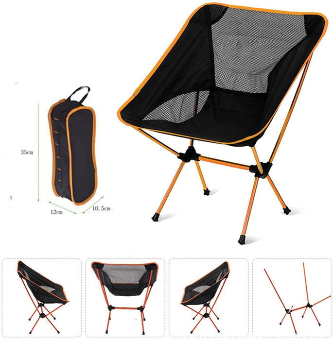 Ultralight Aluminum Alloy Folding Camping Camp Chair Outdoor Hiking Patio Backpacking Blue