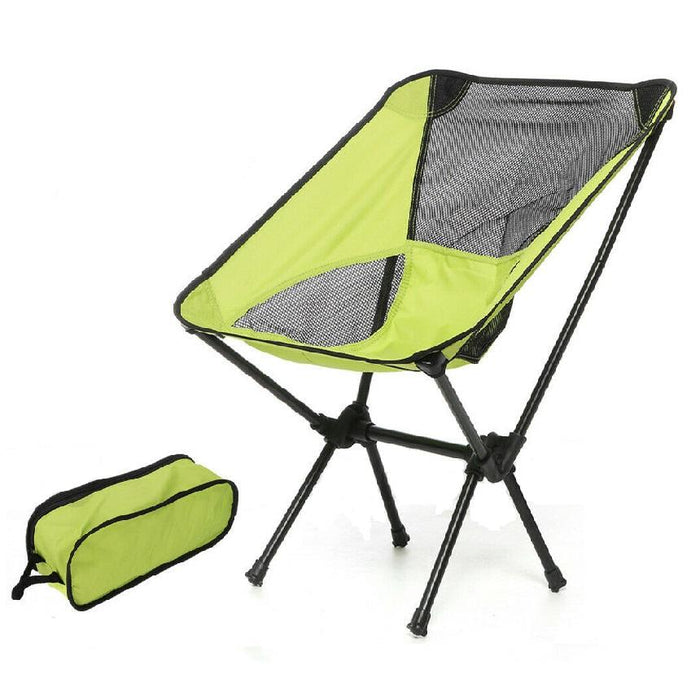 Ultralight Aluminum Alloy Folding Camping Camp Chair Outdoor Hiking Patio Backpacking Full Blue