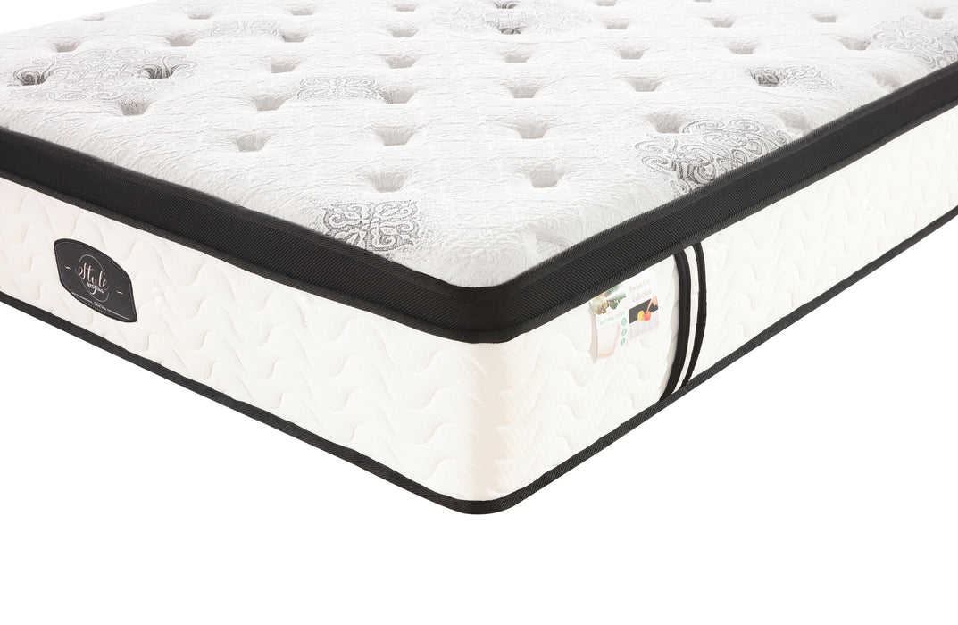 Chiro 7 Zone Latex Euro Top 35cm Pocket Spring Mattress - Queen Size