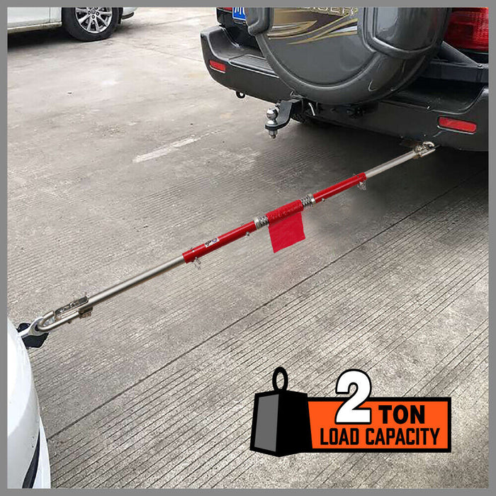 3Pcs 2 Ton Trailer Hitch 186cm Heavy Duty Tow Bar 4wd Trailer Spring Buffer Au