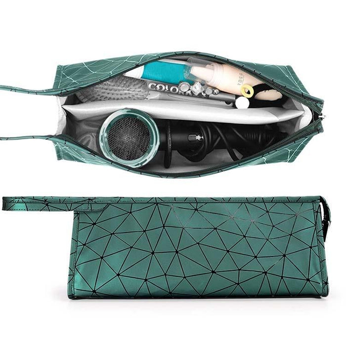 Emerald Green Hair Dryer Storage Package With Protective Cover And Hair Roll