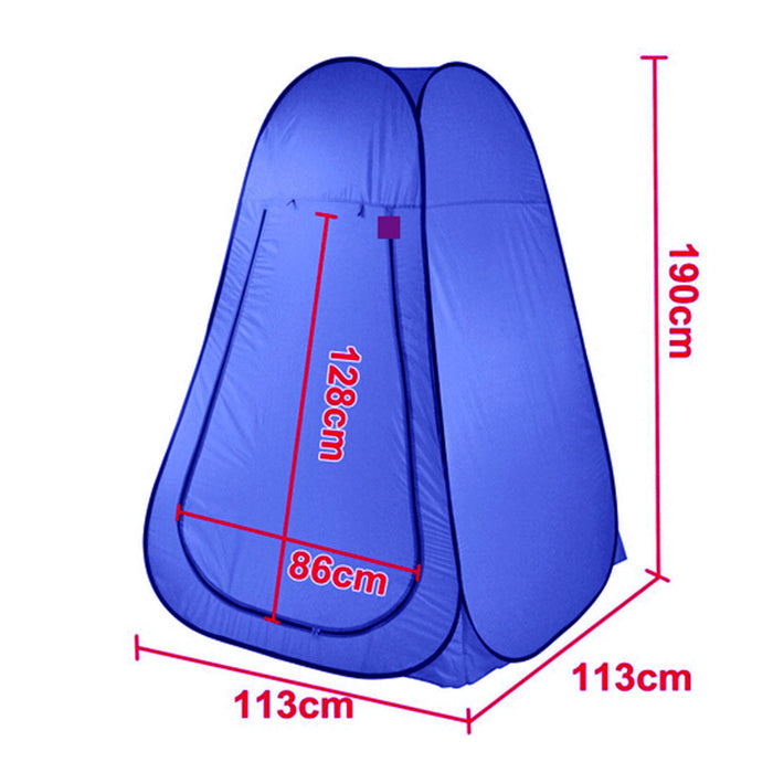 Pop Up Camping Shower Toilet Tent Outdoor Privacy Portable Change Room Shelter - blue