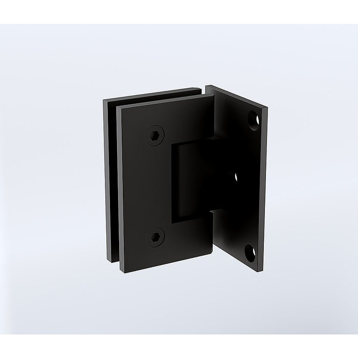 90° Stainless steel Glass Shower Door L-Hinge in Black