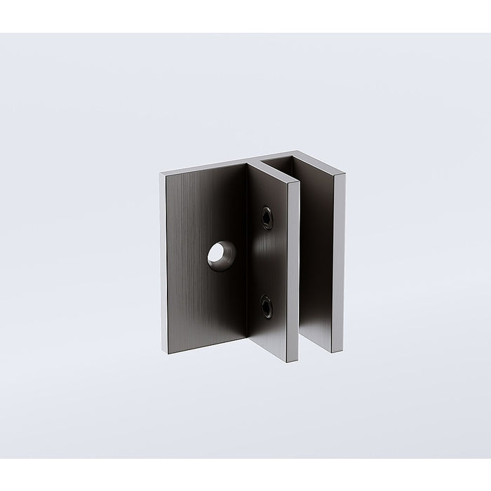 Glass-to-wall/floor Shower Screen F-bracket in Gunmetal