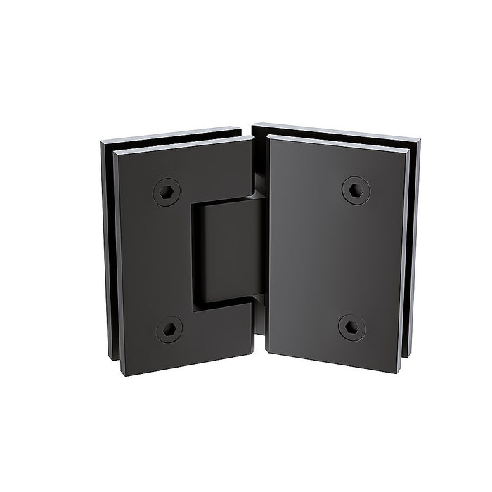 135° Glass-to-Glass Stainless steel Square Shower Hinge in Black