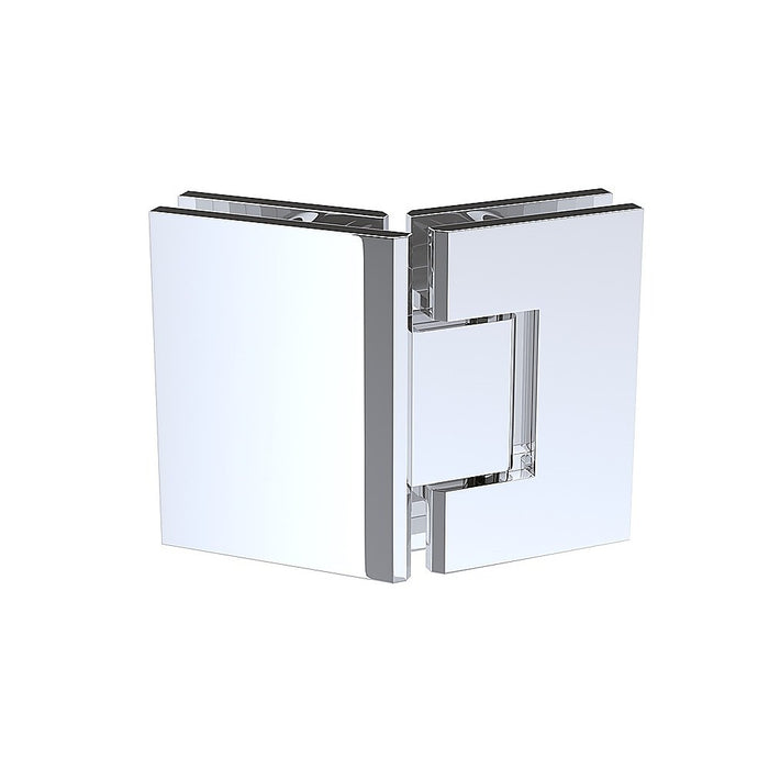 135° Glass-to-Glass Stainless steel Square Shower Hinge in Chrome