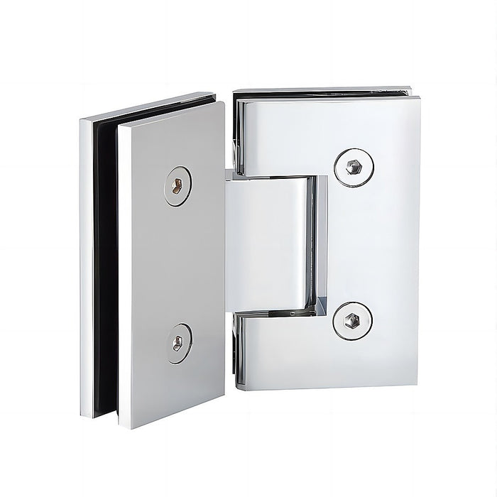 135° Glass-to-Glass Stainless steel Square Shower Hinge in Chrome