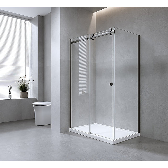 Hardware Accessories for Frameless Glass Sliding Door Shower Screen in Black