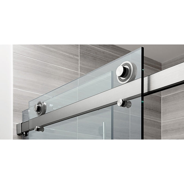 Frameless Glass Sliding Door Shower Screen Rail in Black