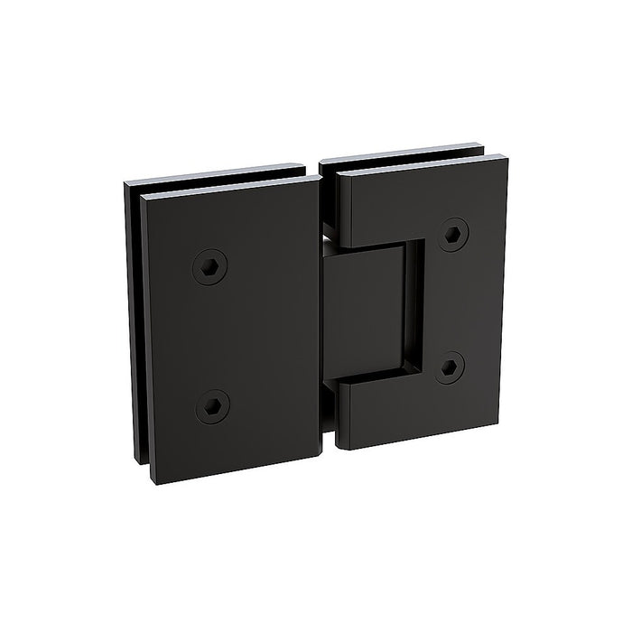 180° Brass Glass-to-Glass Shower Door Hinge in Black