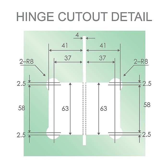 180° Stainless steel Glass-to-Glass Shower Door Hinge in Black