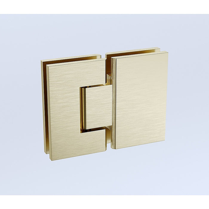 180° Brass Glass-to-Glass Shower Door Hinge in Gold