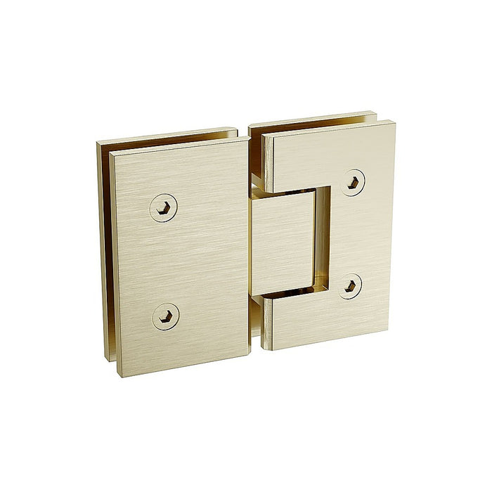 180° Brass Glass-to-Glass Shower Door Hinge in Gold