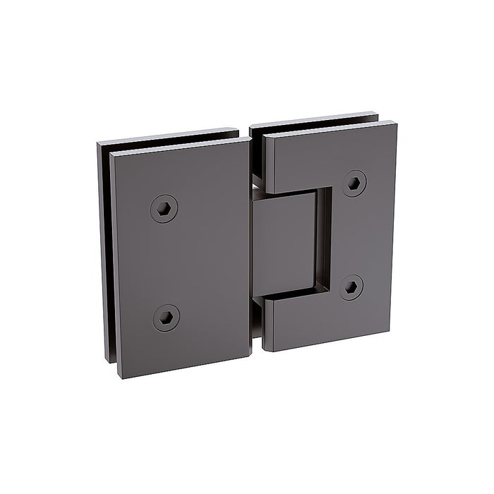 180° Brass Glass-to-Glass Shower Door Hinge in Gunmetal