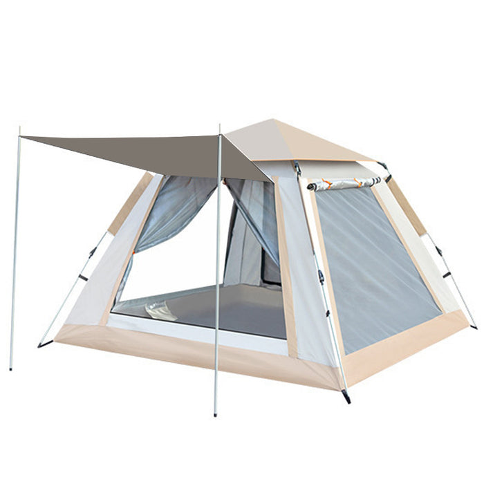 Camping Tent with Awning | Waterproof Family Tent with Carry Bag and Accessories 240*240*155cm Cloudy Gray