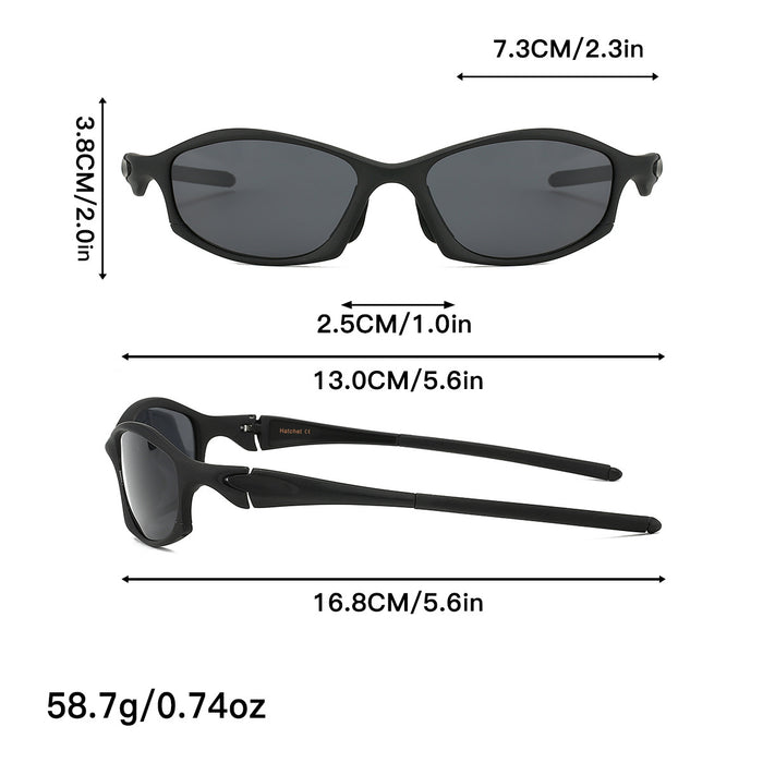 Light Blue Lens Stylish Sports Sunglasses with UV Protection, for Outdoor Activities