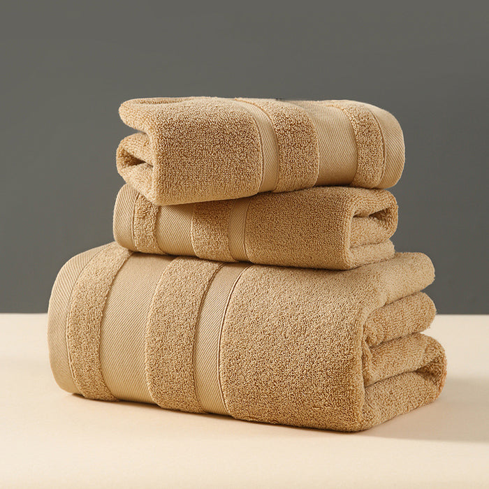 Curry Luxury 3-Piece 100% Cotton Towel Set - Bath, Hand & Face Towels