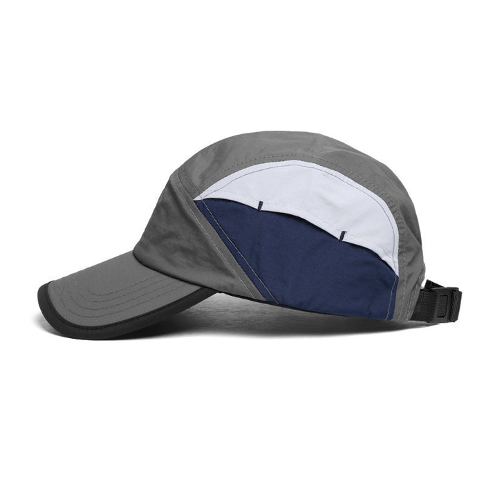 Grey And Blue Lightweight Sports Baseball Cap | Quick-Dry, Waterproof, Breathable | Outdoor Camping Cap