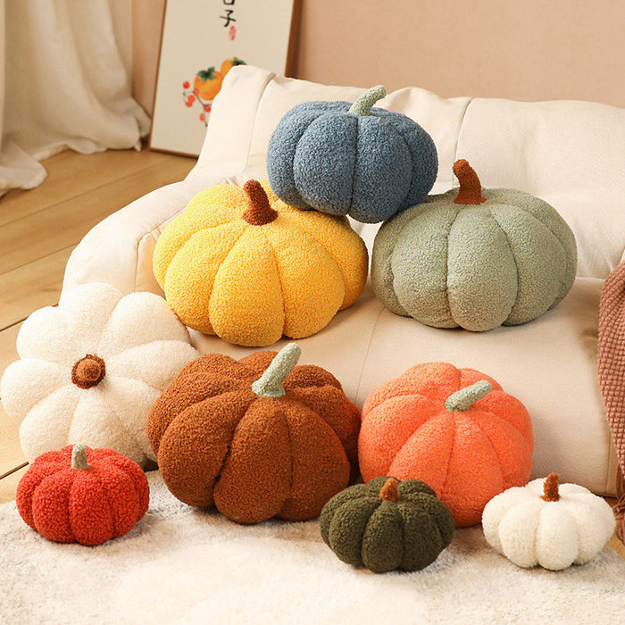 Dark Green 2-PCS 30cm Creative Plush Pumpkin Pillow for Sofa, Window Seat & Living Room Decoration