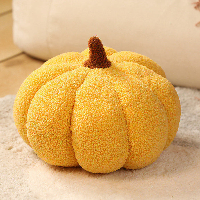 Yellow 2-PCS 30cm Creative Plush Pumpkin Pillow for Sofa, Window Seat & Living Room Decoration