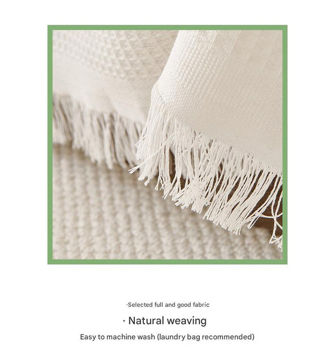 180*260CM Off White Premium Polyester Sofa Throw Blanket, Multi-Seasonal Use, Sofa Protector