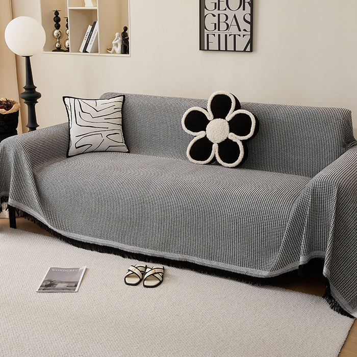 180*340CM Dark Grey Premium Polyester Sofa Throw Blanket, Multi-Seasonal Use, Sofa Protector