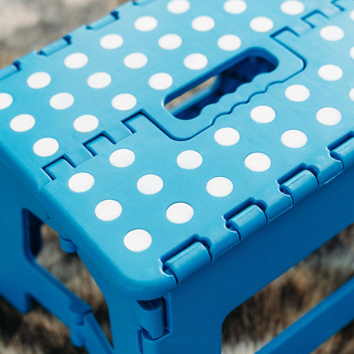 Plastic Folding Stool Portable Chair Outdoor Camping Blue