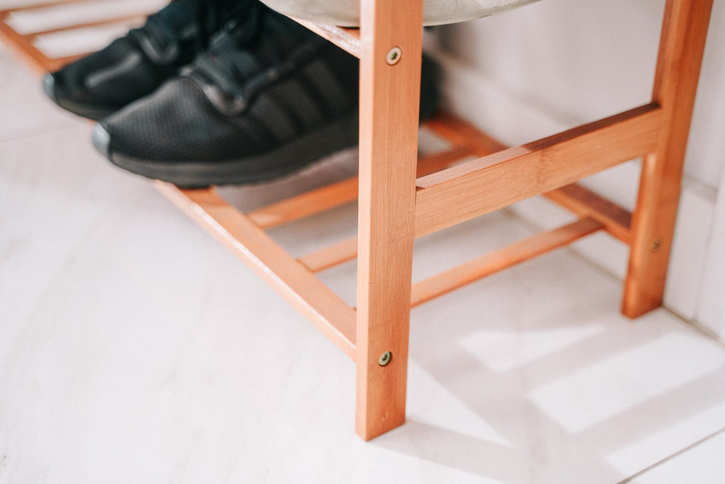 Bamboo Storage Shoe Rack & Organiser 4 Tiers Layers