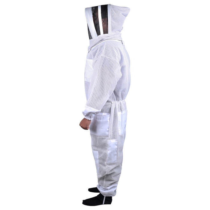 Beekeeping Bee Full Suit 3 Layer Mesh Ultra Cool Ventilated Hoodie Veil Beekeeping Protective Gear Size S