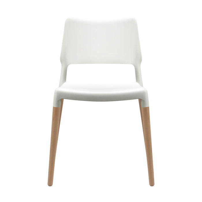 Artiss Set of 4 Wooden Stackable Dining Chairs - White