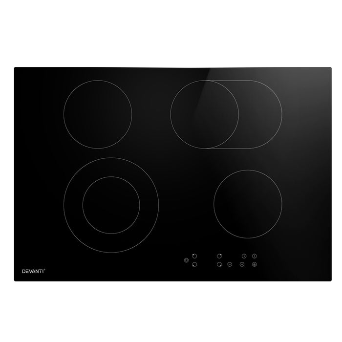 Devanti Ceramic Cooktop 77cm Electric Cooker 4 6 Burner Stove Hob Touch Control