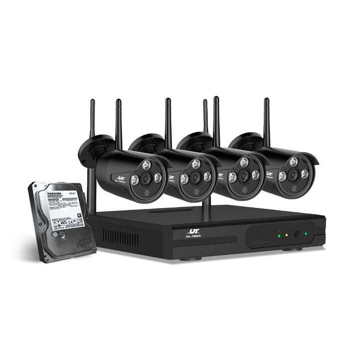 UL-Tech CCTV Wireless Security System 2TB 8CH NVR 1080P 4 Camera Sets