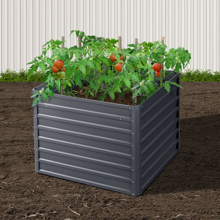 Greenfingers Garden Bed 2PCS 100X100X77CM Galvanised Steel Raised Planter