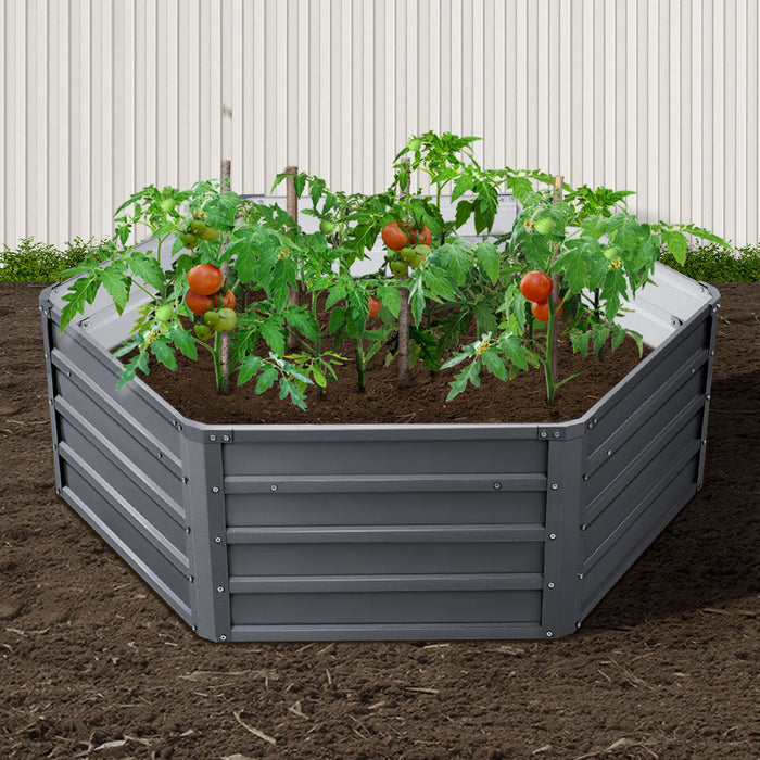 Greenfingers Garden Bed 2PCS 130X130X46CM Galvanised Steel Raised Planter