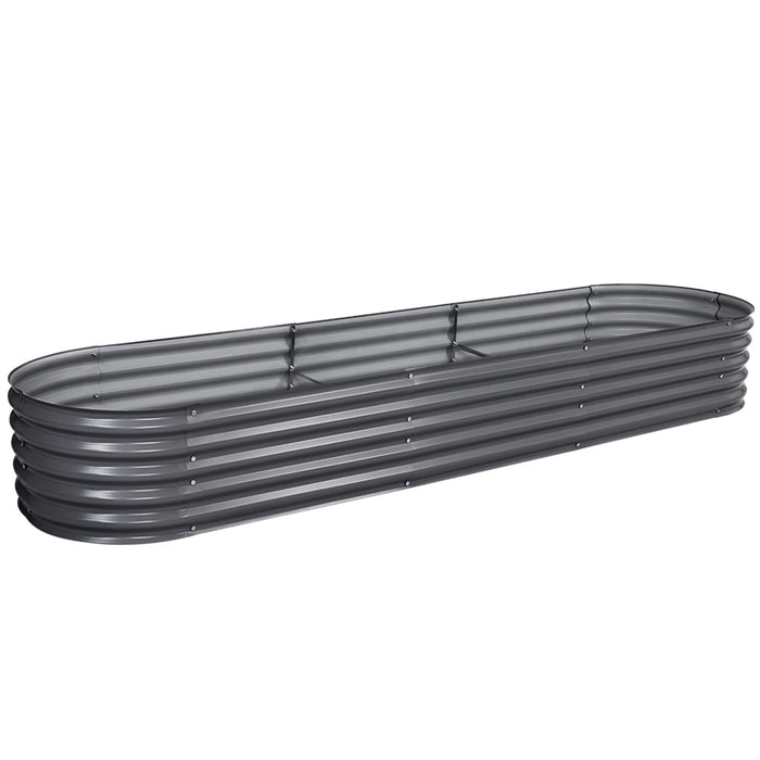 Greenfingers 320X80X42CM Galvanised Raised Garden Bed Steel Instant Planter