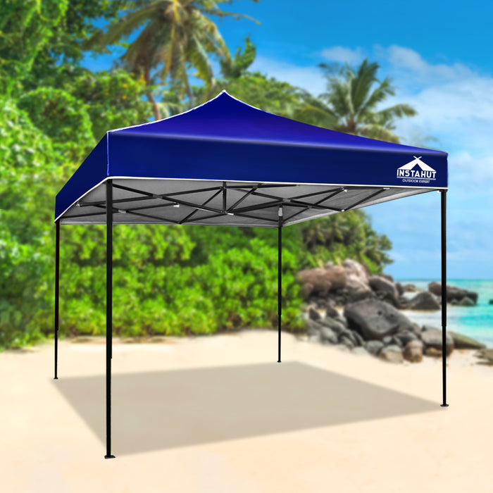 Instahut Gazebo Pop Up Marquee 3x3 Outdoor Tent Folding Wedding Gazebos Blue