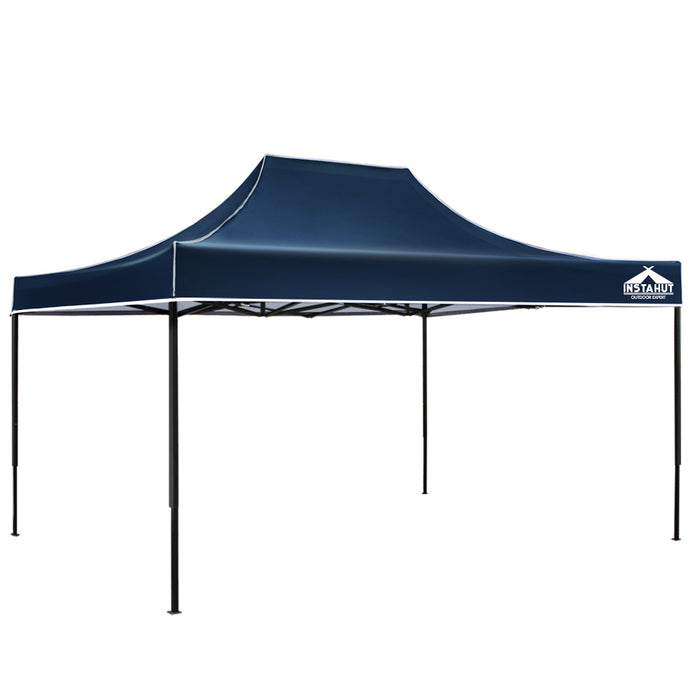 Instahut Gazebo Pop Up Marquee 3x4.5 Outdoor Tent Folding Wedding Gazebos Navy