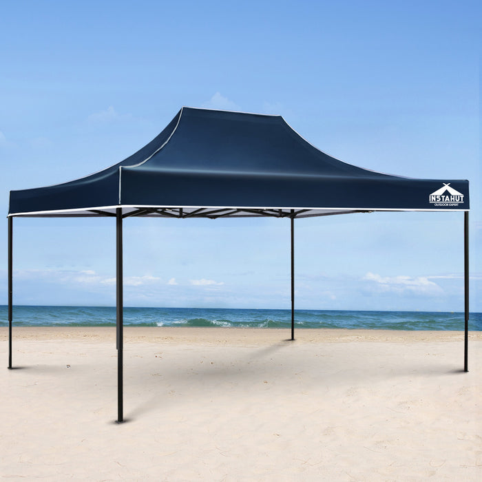 Instahut Gazebo Pop Up Marquee 3x4.5 Outdoor Tent Folding Wedding Gazebos Navy