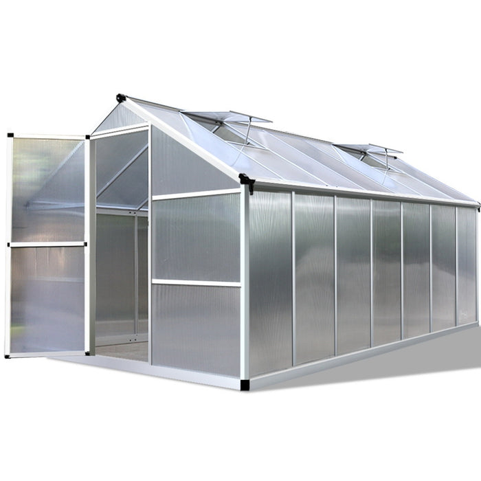 Greenfingers Greenhouse Aluminium Green House Garden Shed Greenhouses 4.22x2.5M